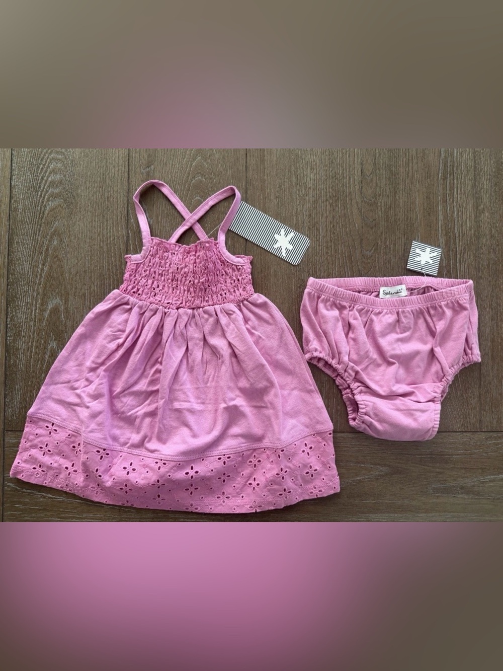 NWT Splendid Knit Baby Dress and Bloomers 6-12 Months $58 Originally